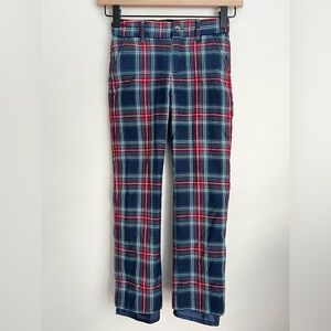 Janie and Jack Plaid Wool Suit Pant adjustable waist tartan 7